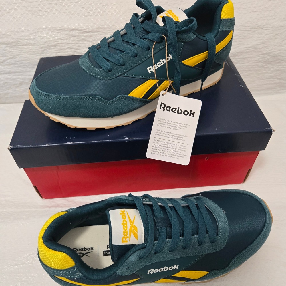 Reebok Royal Ultra Forest Green Solar Gold Gum Sole Sneakers AR30396W Mens 8